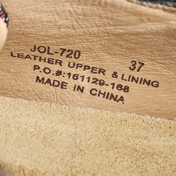 ALEGRIA Women's Joleen Shoes Size 7 Leather Mosaic Daisy Slip On Comfort Clogs - Picture 7 of 13